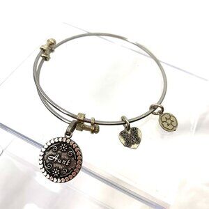 Angelica Aunt Charm Bracelet - Silver, Expands 2"- 3.5"